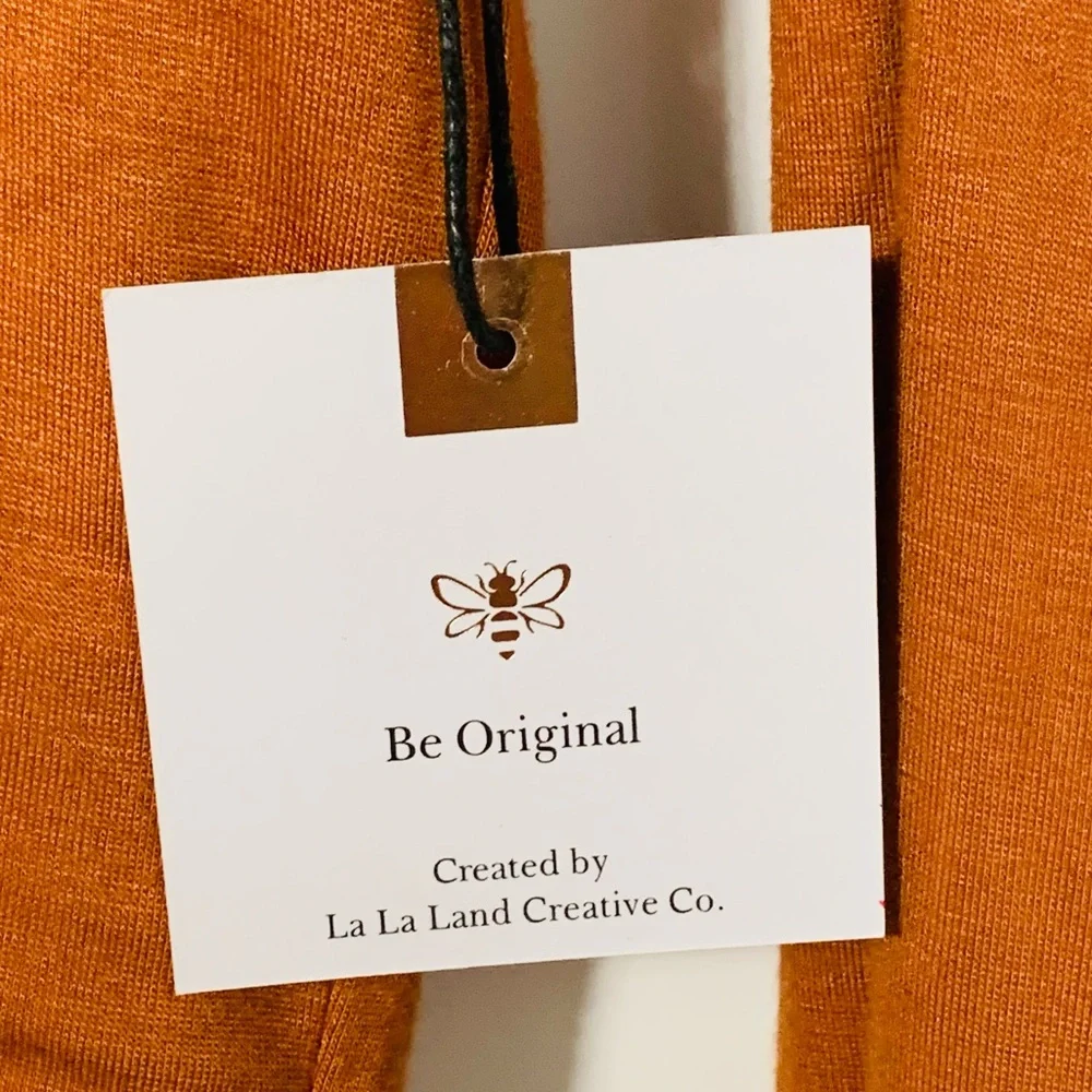 Dry Goods by Originally Orange Long Sleeve Square Neck Crop Top Size Large NWT - Picture 3 of 8